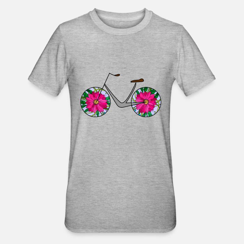 Vélo - T-shirt polycoton Unisexe - gris chiné