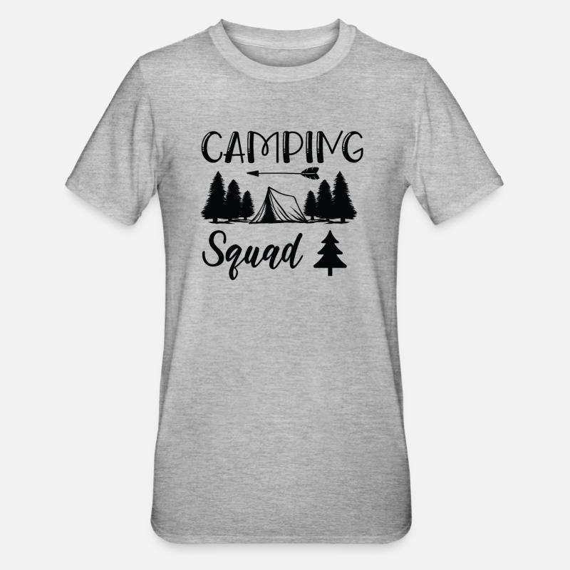 Camping Kader Wandershirt - T-shirt polycoton Unisexe - gris chiné