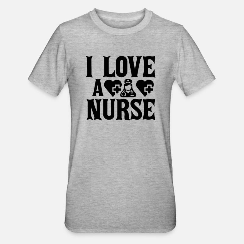 J’aime une infirmière - T-shirt polycoton Unisexe - gris chiné