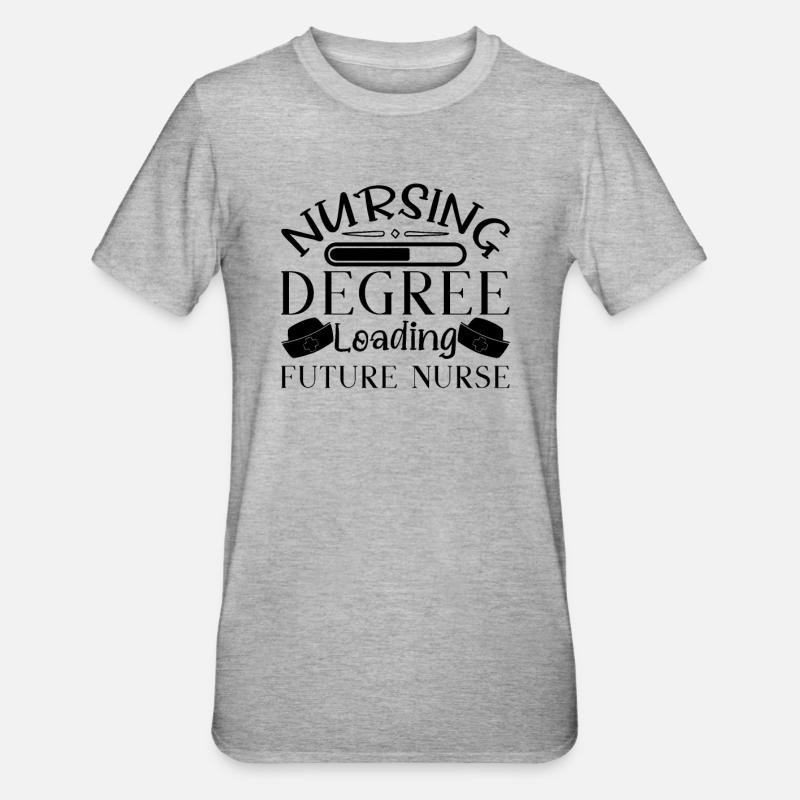 INFIRMIÈRE Charge de diplôme - T-shirt polycoton Unisexe - gris chiné