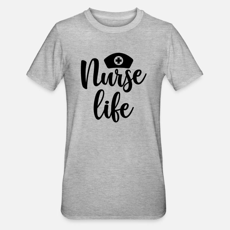 Vie d’infirmière - T-shirt polycoton Unisexe - gris chiné