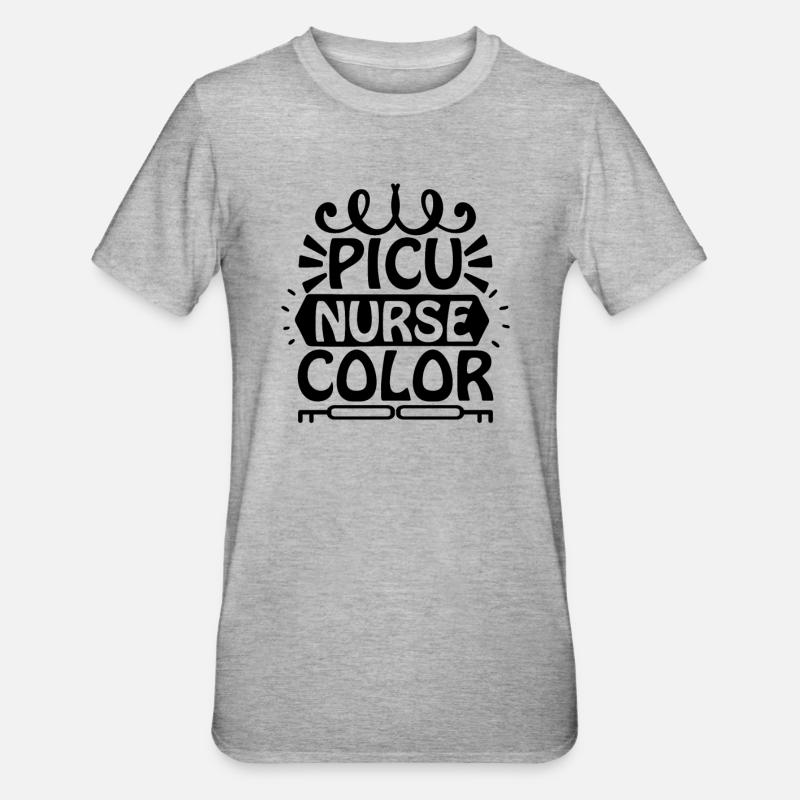 Picu Krankenschwester - Unisex Polycotton T-Shirt - Grau meliert