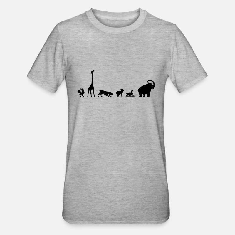 Arche, evolution - Unisex Polycotton T-Shirt - Grau meliert