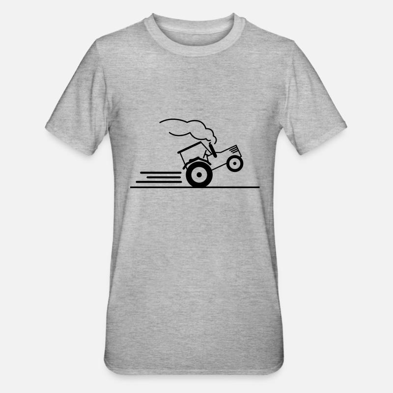 traktor_power_pull_f1 - T-shirt polycoton Unisexe - gris chiné