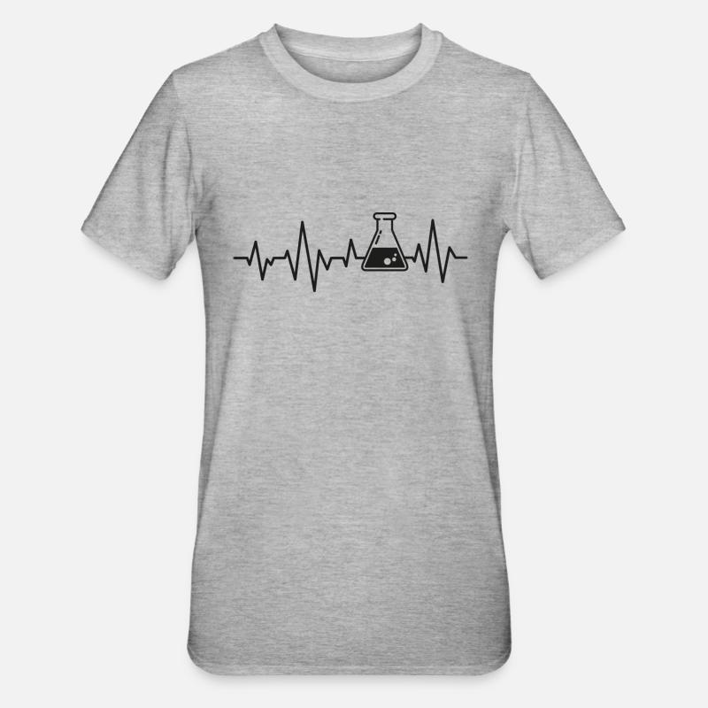 Chemistry pulse chemist science gift - Unisex Polycotton T-Shirt - heather grey