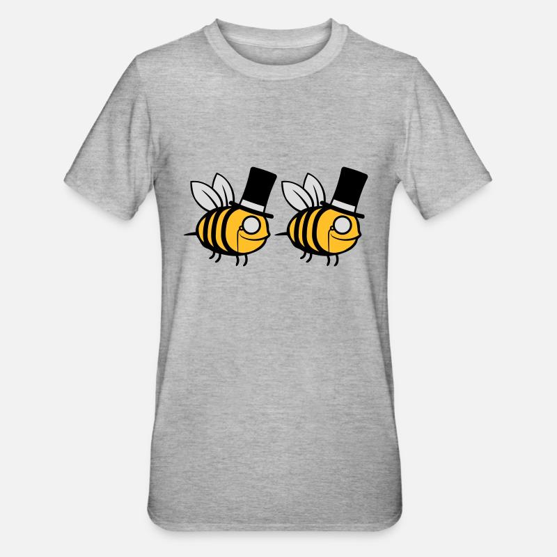 Team Cylinder Hat Bees - T-shirt polycoton Unisexe - gris chiné