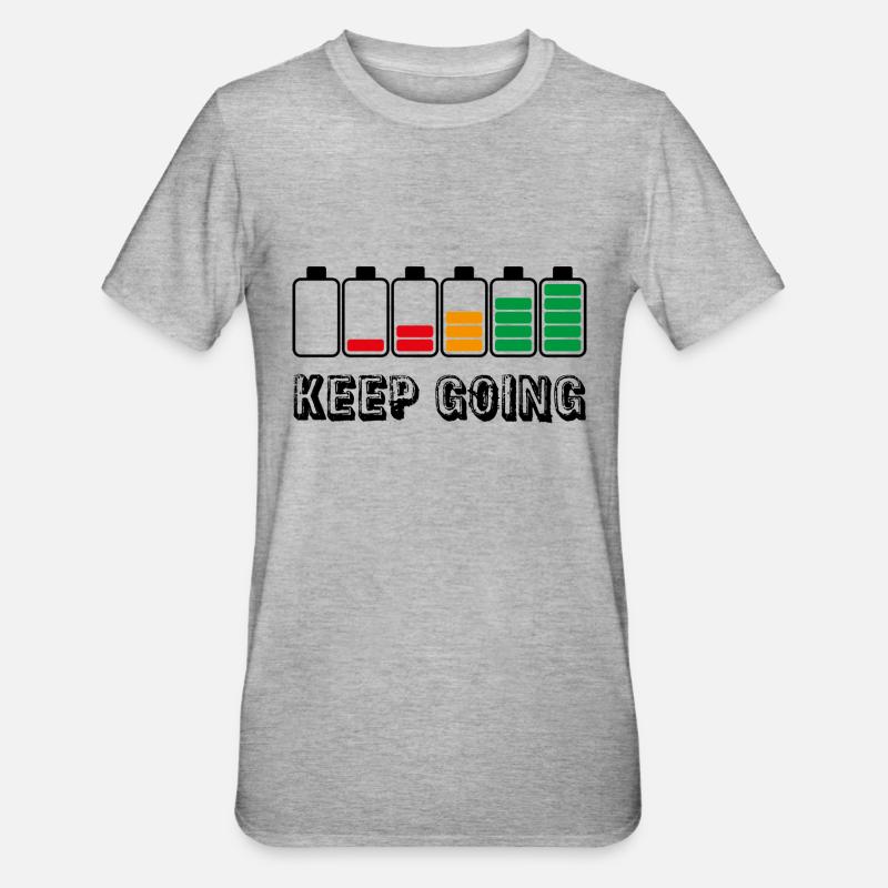keep going - T-shirt polycoton Unisexe - gris chiné
