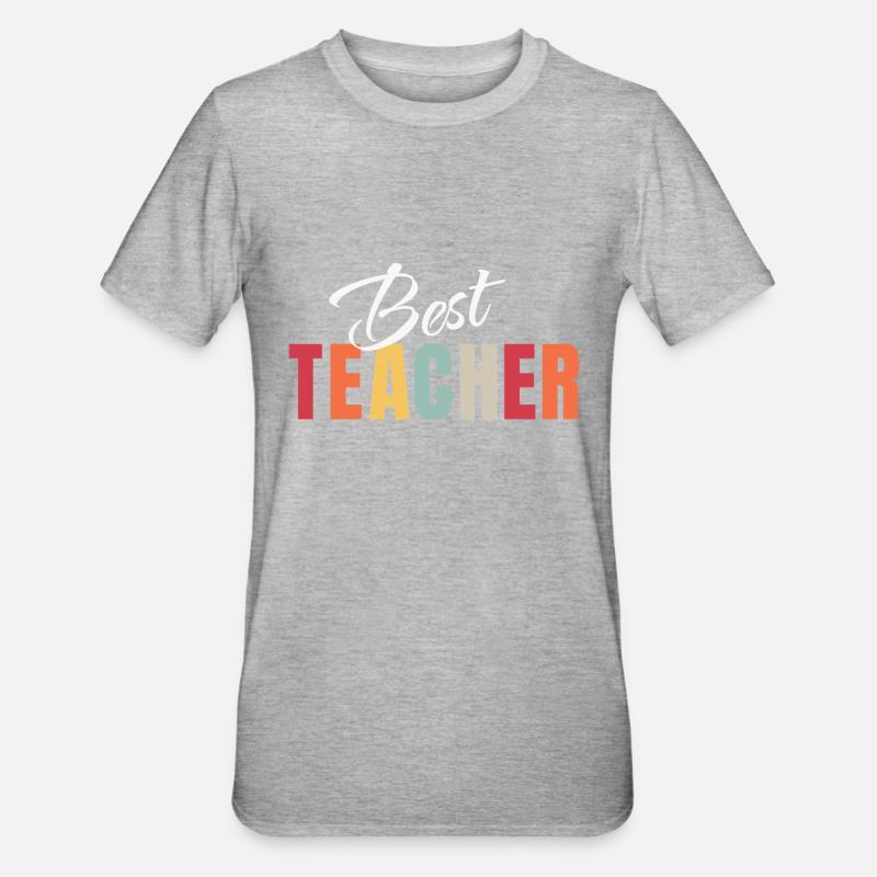 BESTER LEHRER - Unisex Polycotton T-Shirt - Grau meliert