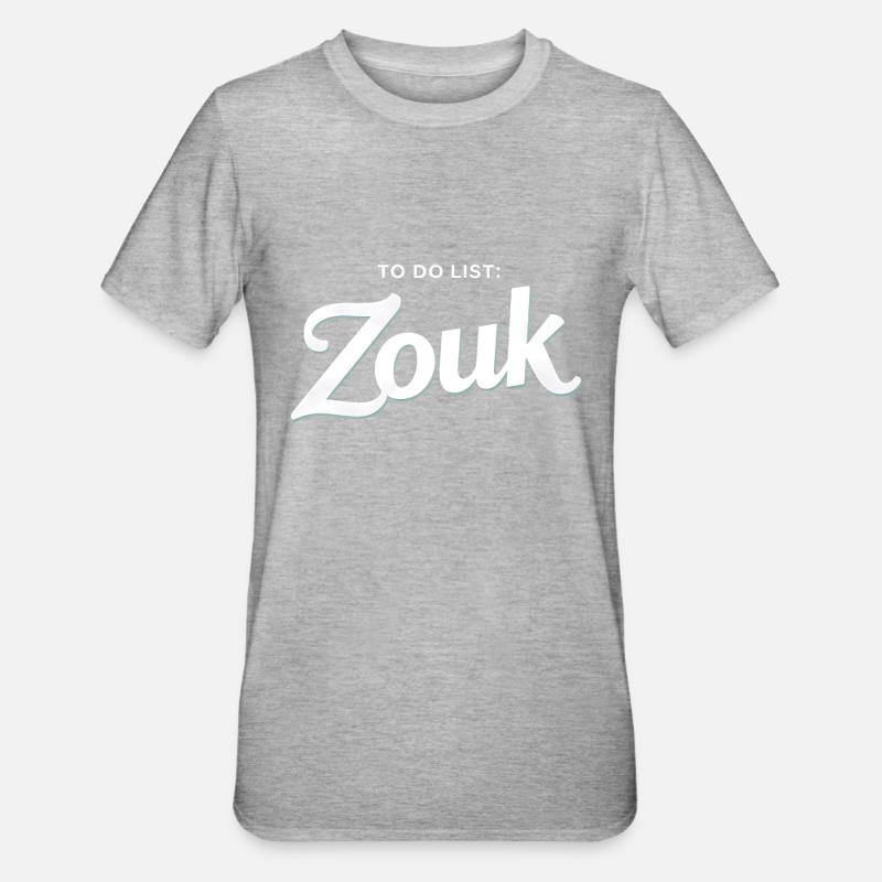 Cadeau de danse Zouk - T-shirt polycoton Unisexe - gris chiné
