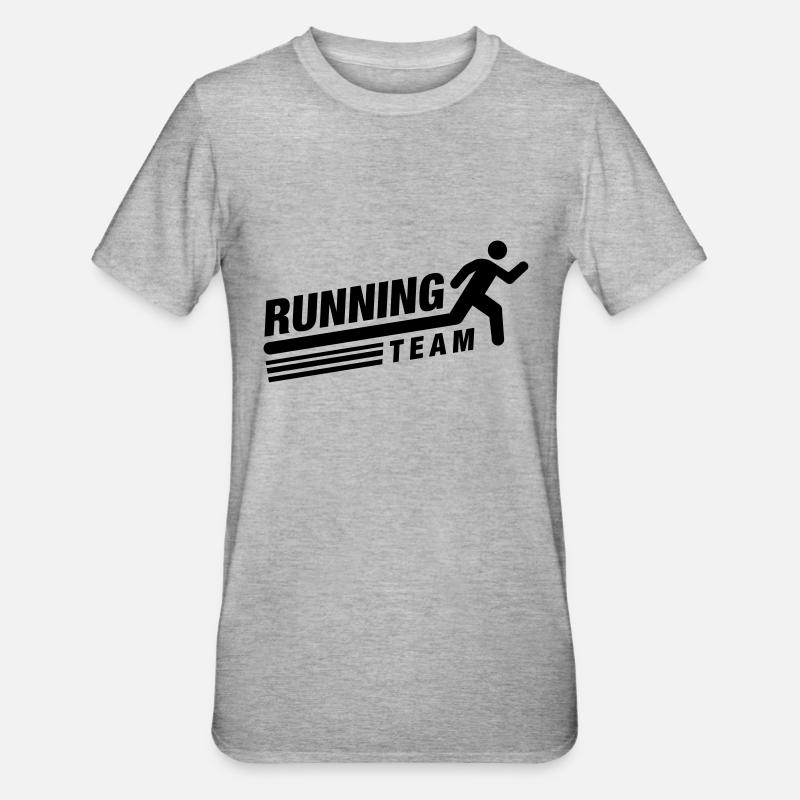 running_team_ll1 - T-shirt polycoton Unisexe - gris chiné