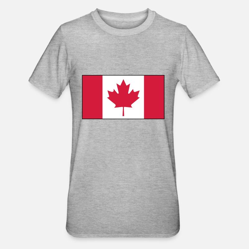 Drapeau du Canada - T-shirt polycoton Unisexe - gris chiné