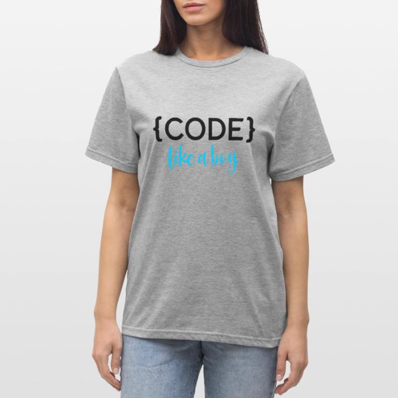 Code Like A Boy Programming Coder Computer Geek Pc Unisex Polycotton T-Shirt