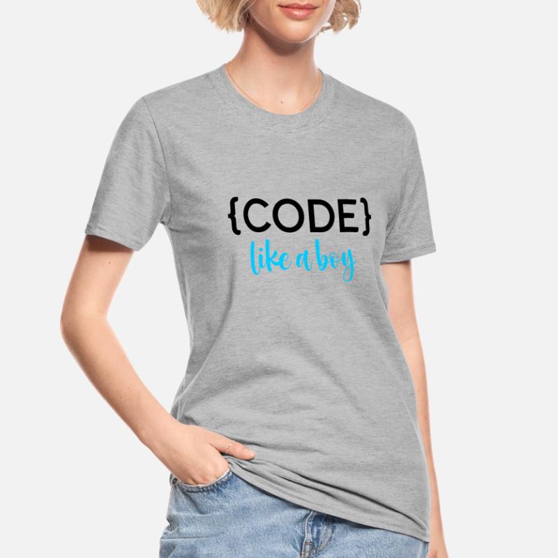 Code Like A Boy Programming Coder Computer Geek Pc Unisex Polycotton T-Shirt