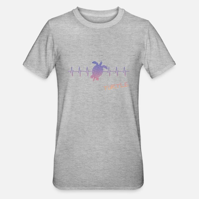 Turtle turtle - Unisex Polycotton T-Shirt - Grau meliert