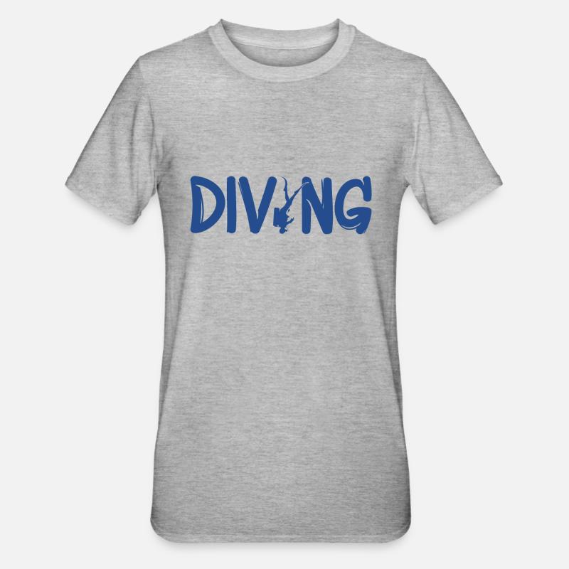 Tauchen - Unisex Polycotton T-Shirt - Grau meliert