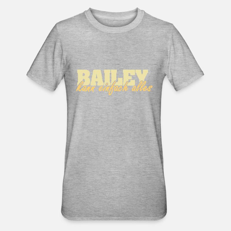 Bailey - Unisex Polycotton T-Shirt - Grau meliert
