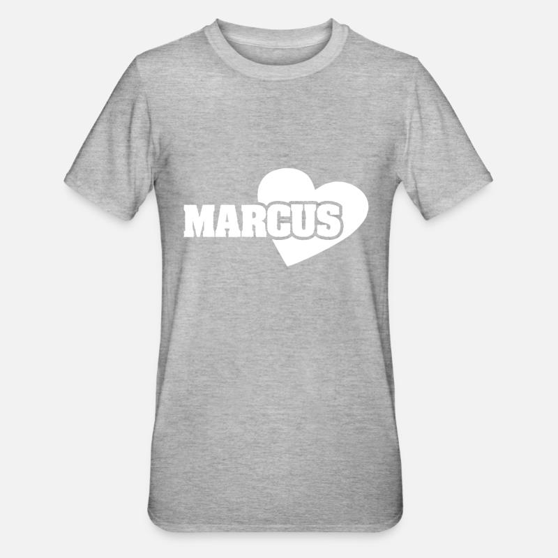 Cadeau pour Marcus - T-shirt polycoton Unisexe - gris chiné