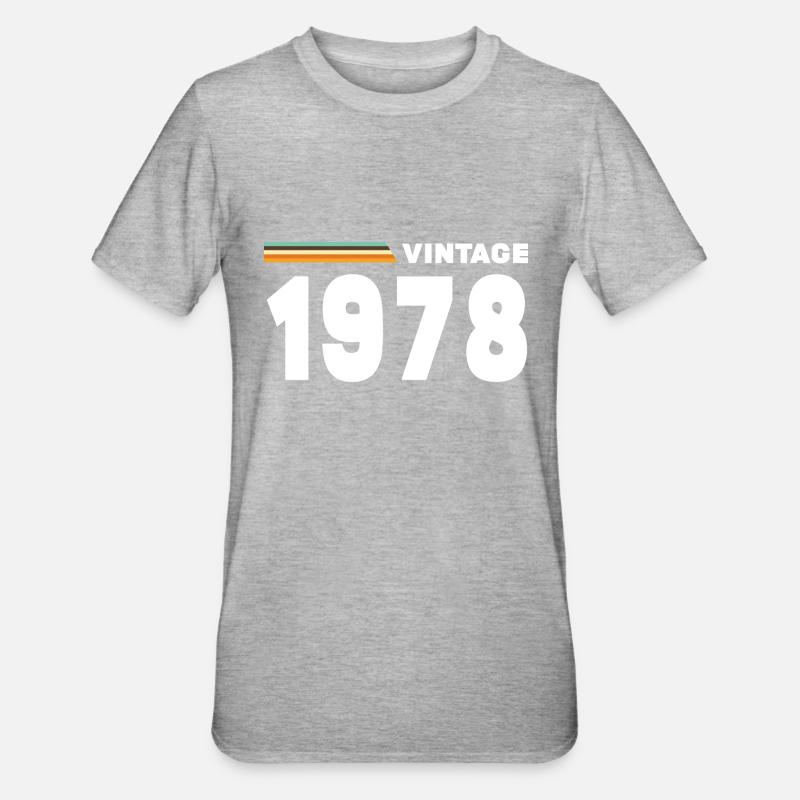 Millésime 1978 - T-shirt polycoton Unisexe - gris chiné