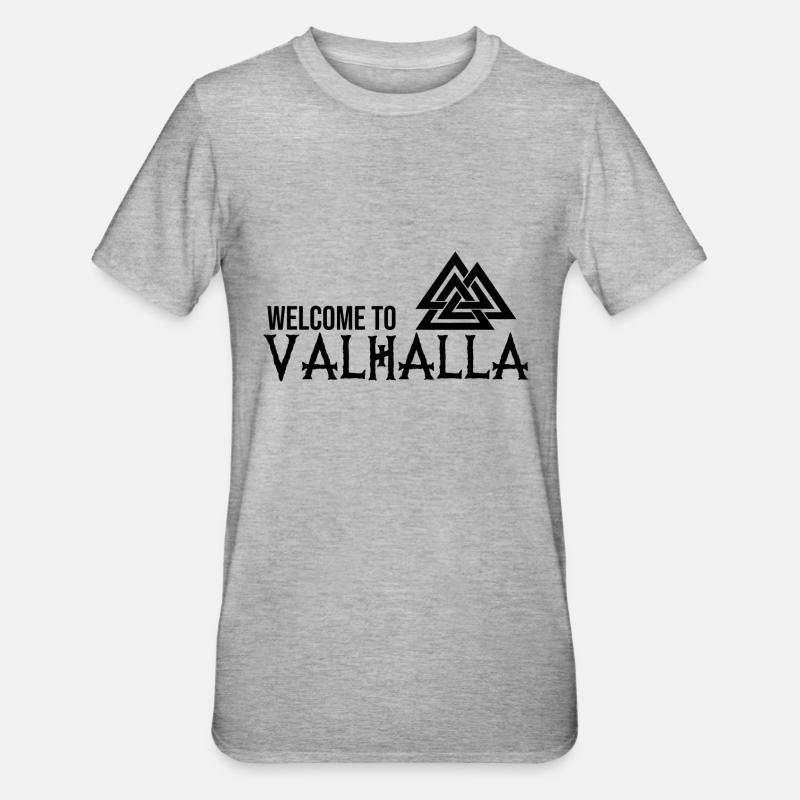 Valhalla - Unisex Polycotton T-skjorte - gråmelert