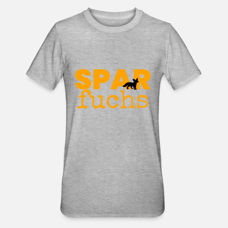 Sparfuchs - Unisex Polycotton T-Shirt - Grau meliert