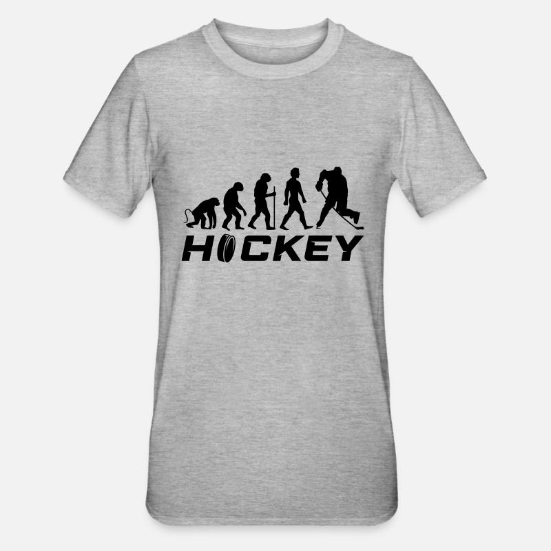 Hockey Evolution 1 - Unisex Polycotton T-Shirt - heather grey