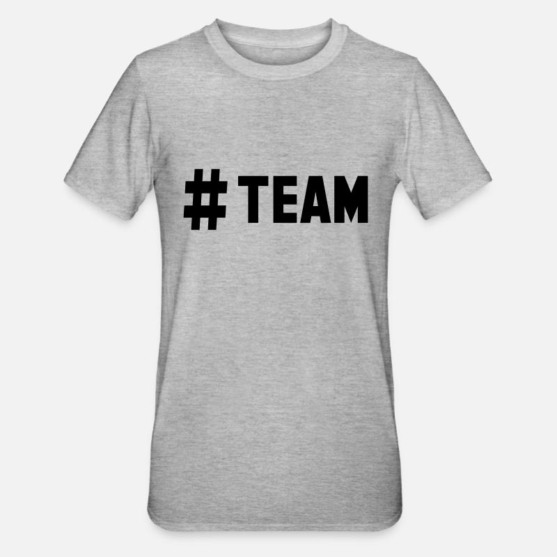 # team - Unisex Polycotton T-Shirt - Grau meliert