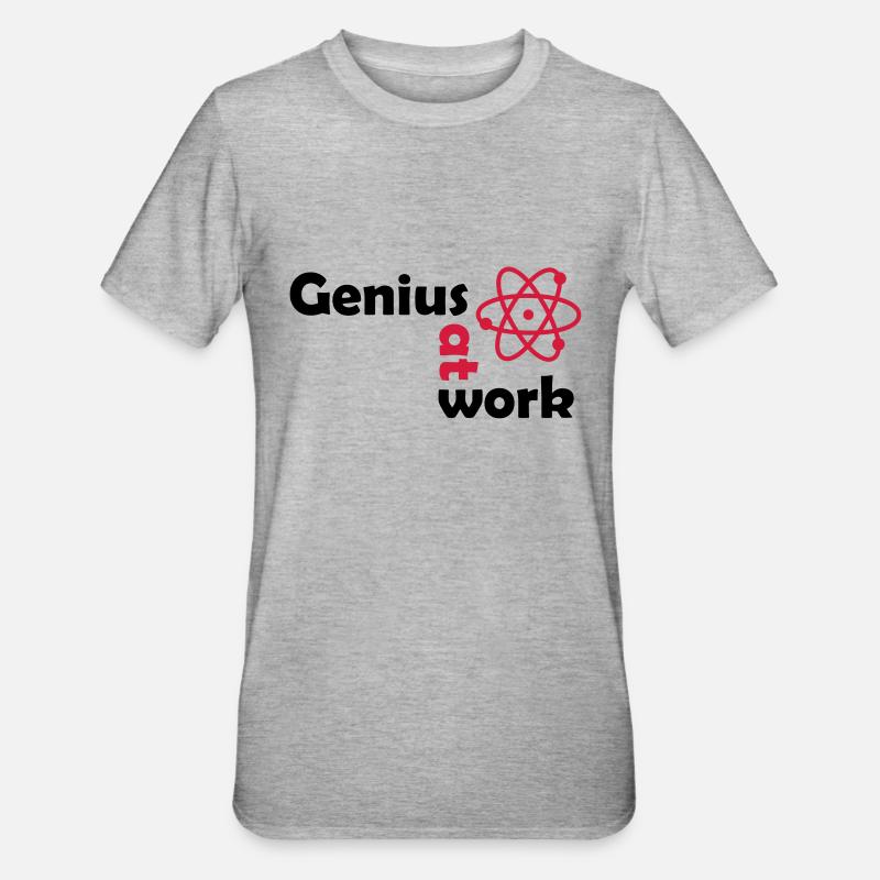 genius at work - Unisex Polycotton T-Shirt - heather grey