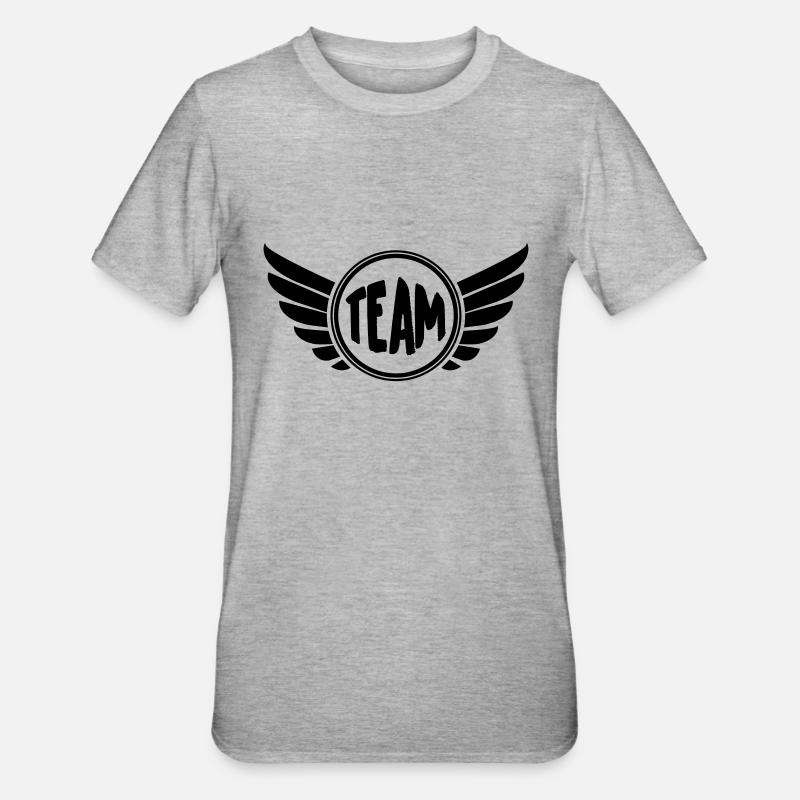 team - Unisex Polycotton T-Shirt - Grau meliert