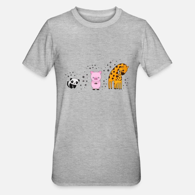 Evolution - Animals - Unisex Polycotton T-Shirt - heather grey