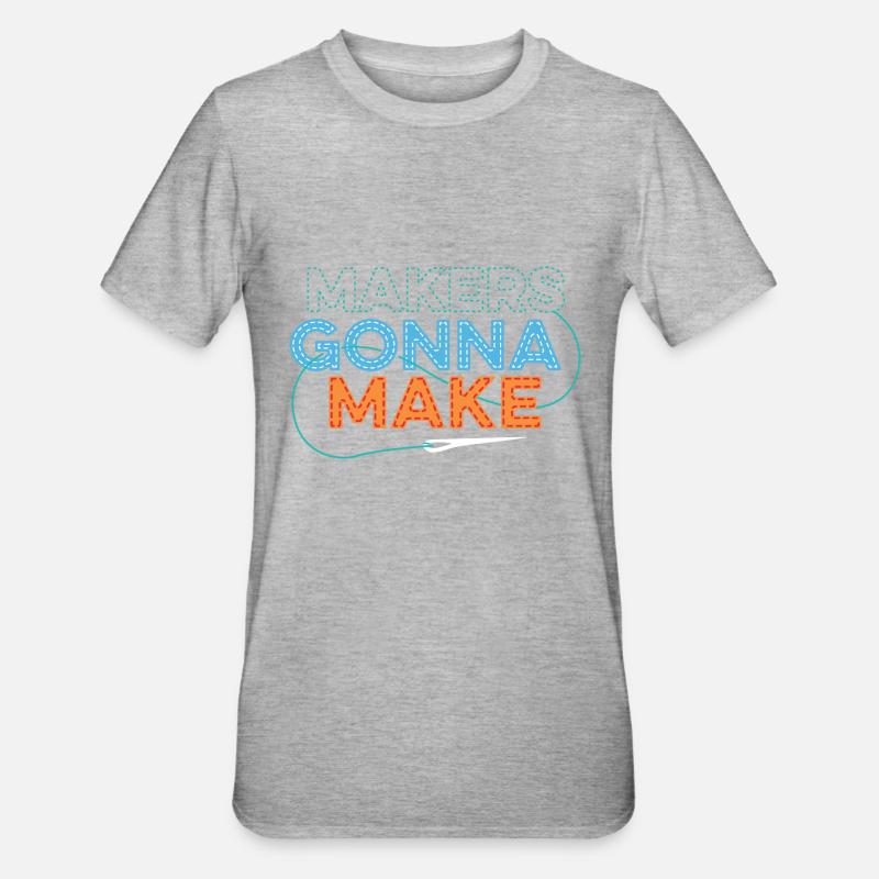 Macher werden machen Modedesigner Gift - Unisex Polycotton T-Shirt - Grau meliert