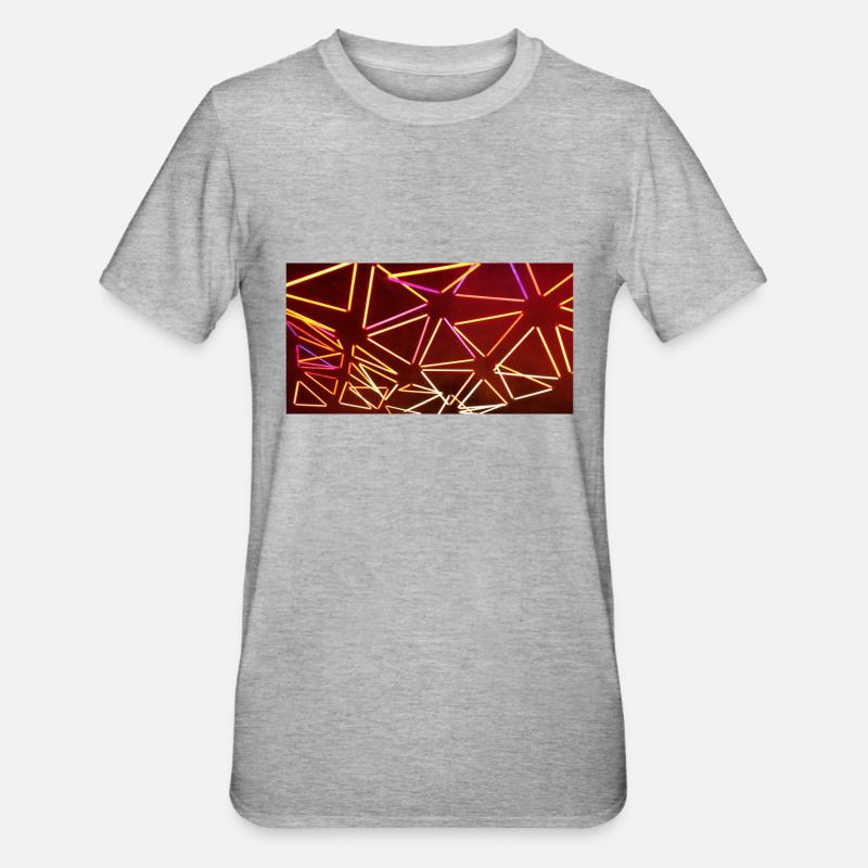 Luminale triangle orange BST - T-shirt polycoton Unisexe - gris chiné