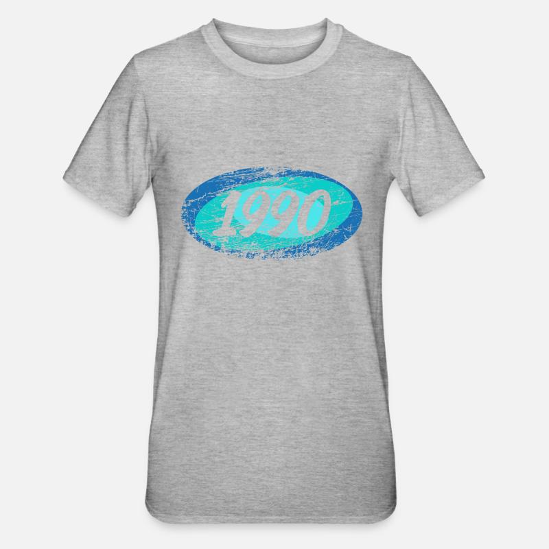Elypse 1990 - Unisex Polycotton T-Shirt - Grau meliert