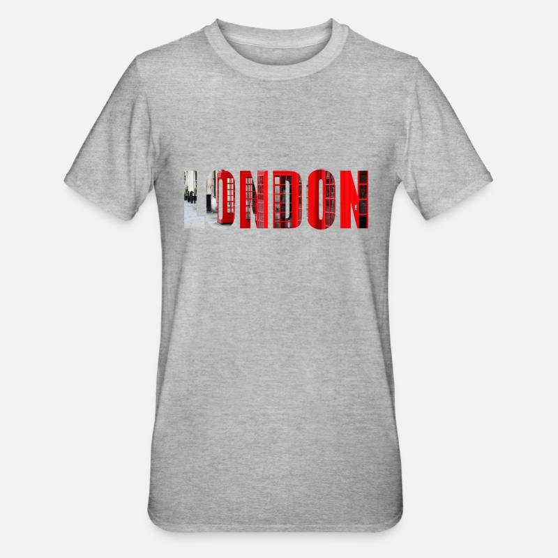 Londres - T-shirt polycoton Unisexe - gris chiné