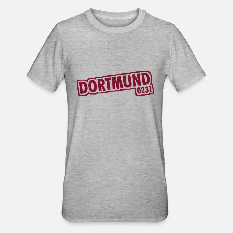 Dortmund - 0231 - Area Code - Unisex Polycotton T-Shirt - heather grey