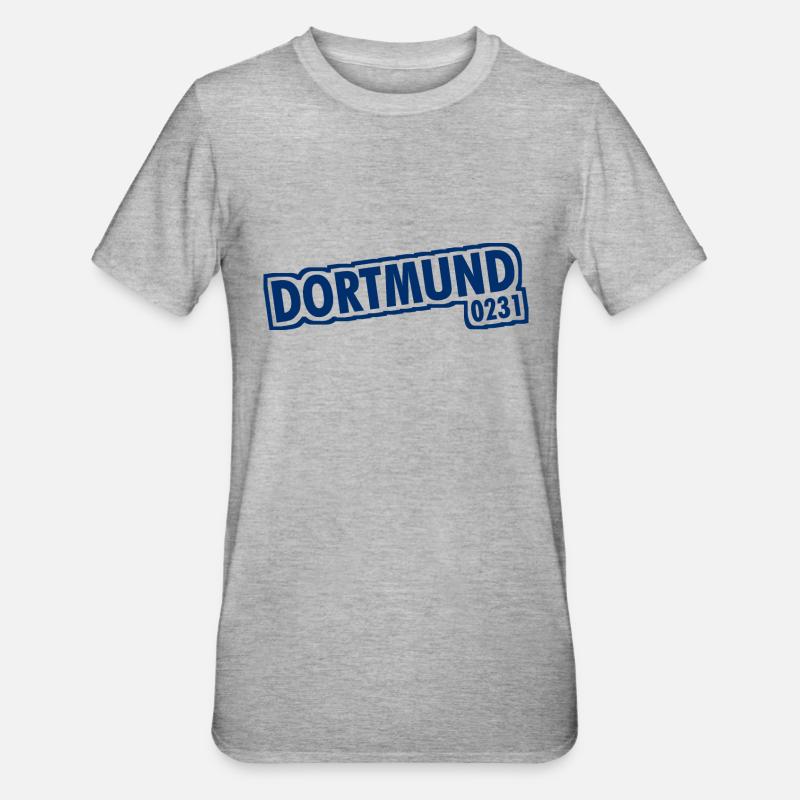 Dortmund - 0231 - Area Code - Unisex Polycotton T-Shirt - heather grey