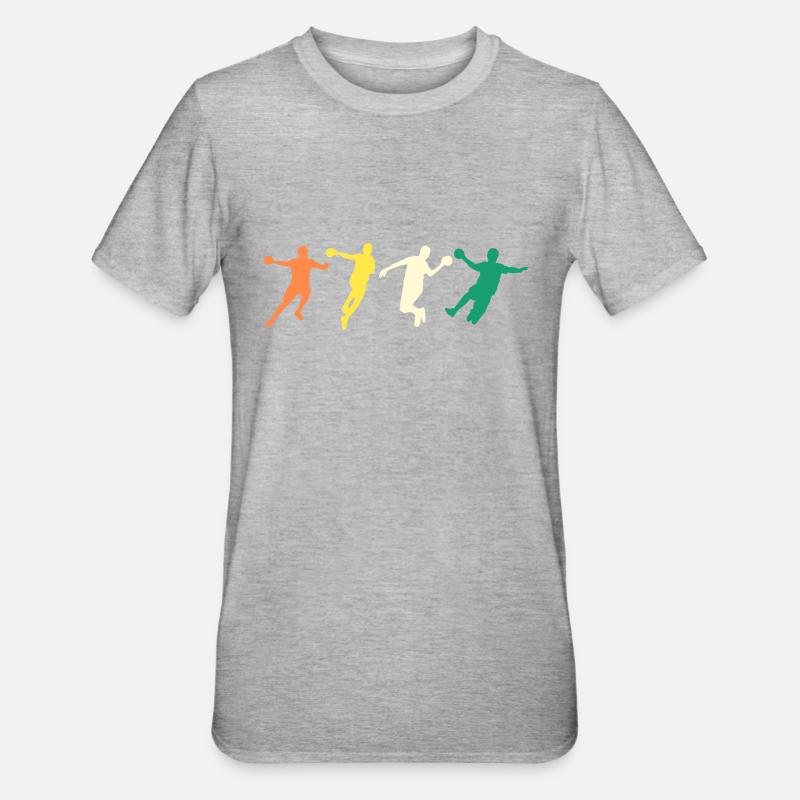 Handball Joueurs Evolution Handball - T-shirt polycoton Unisexe - gris chiné