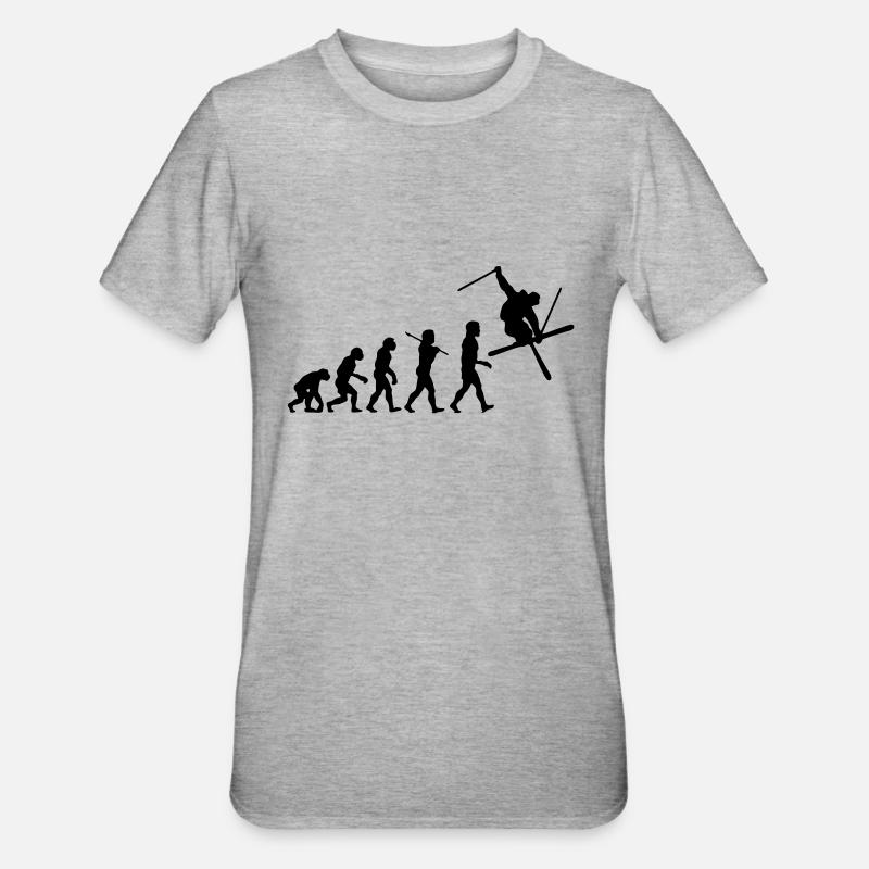 Ski Evolution - T-shirt polycoton Unisexe - gris chiné
