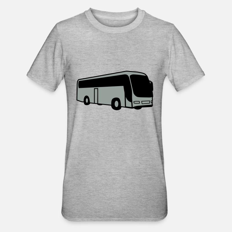 bus Busfahrer - Unisex Polycotton T-Shirt - Grau meliert