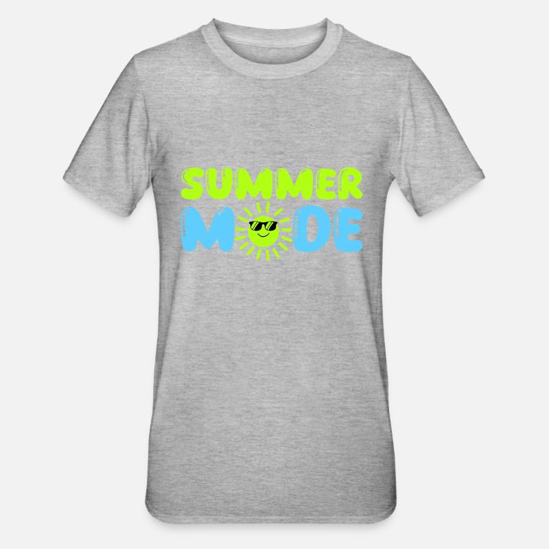 Mode Été - T-shirt polycoton Unisexe - gris chiné