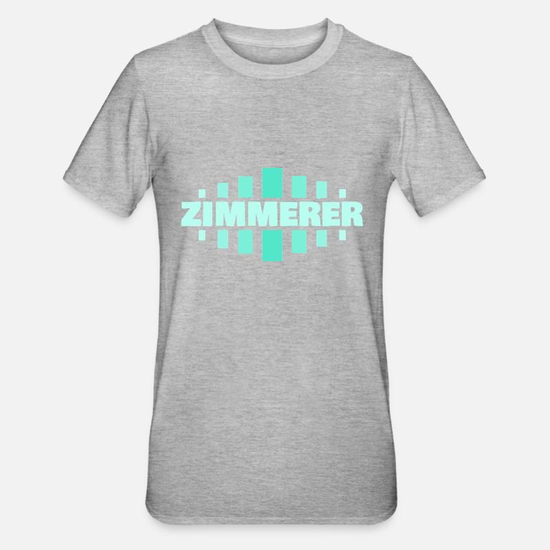 Charpentier comme profession - T-shirt polycoton Unisexe - gris chiné