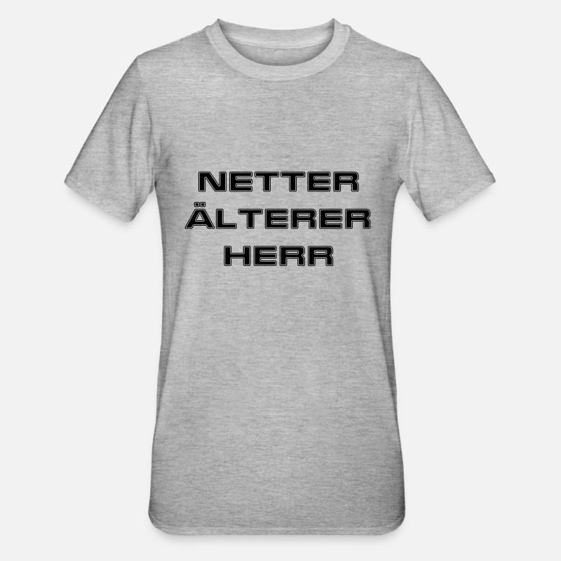 Netter älterer Herr - Unisex Polycotton T-Shirt - Grau meliert