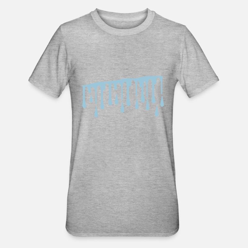 water drops pattern cc1 - Unisex Polycotton T-Shirt - heather grey