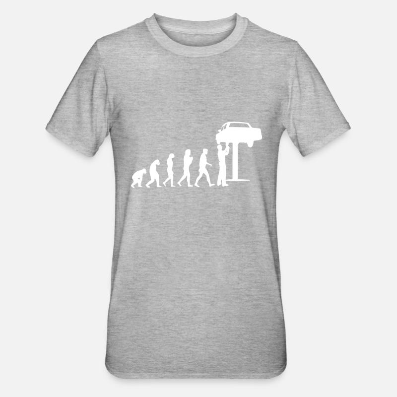 évolution mécanique - T-shirt polycoton Unisexe - gris chiné