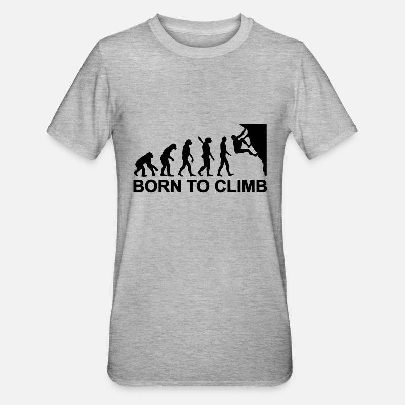 Évolution Escalade - T-shirt polycoton Unisexe - gris chiné