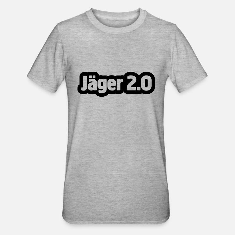 jäger 2.0 - Unisex Polycotton T-Shirt - Grau meliert