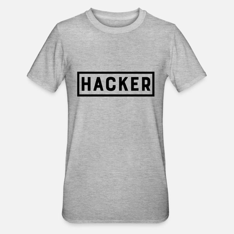 hacker - T-shirt polycoton Unisexe - gris chiné