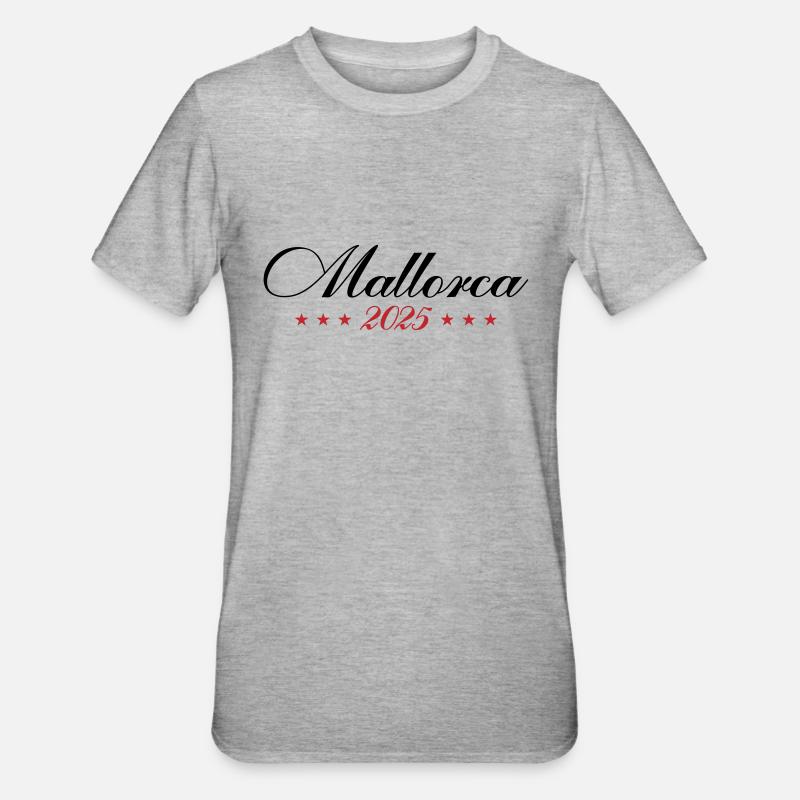 Majorque 2025 - T-shirt polycoton Unisexe - gris chiné