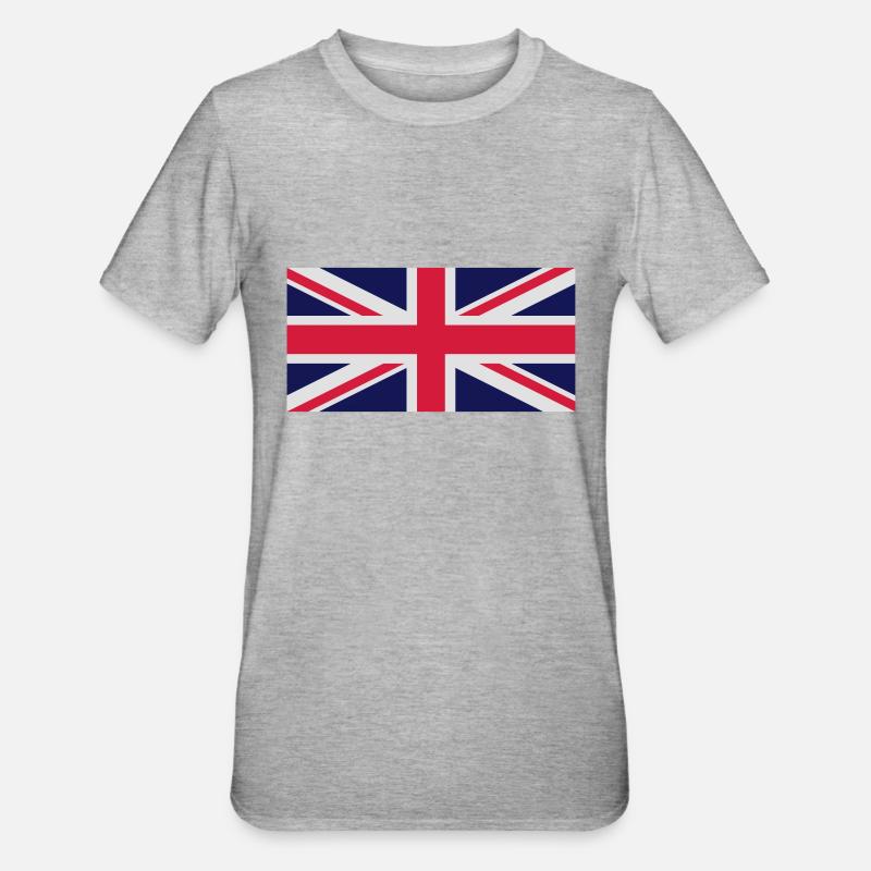 UNION JACK 2 - Unisex Polycotton T-Shirt - heather grey