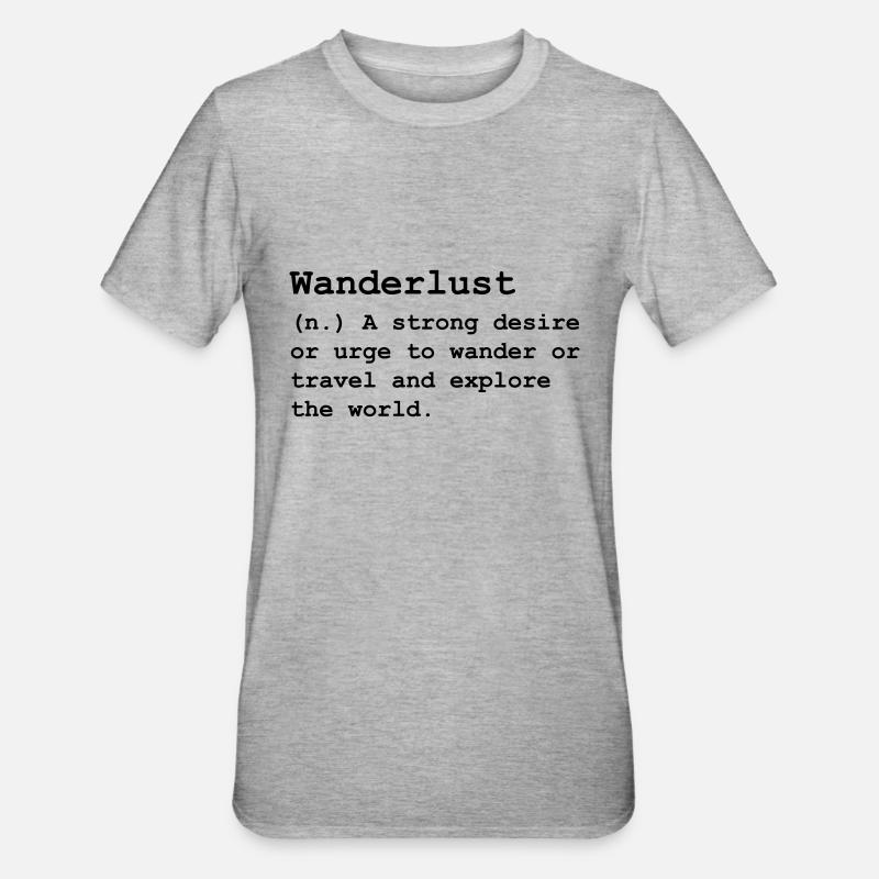 Fernweh - Unisex Polycotton T-Shirt - Grau meliert