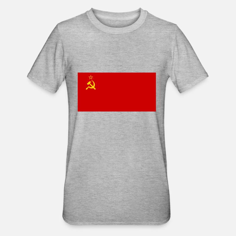 Drapeau de l'Union soviétique - T-shirt polycoton Unisexe - gris chiné